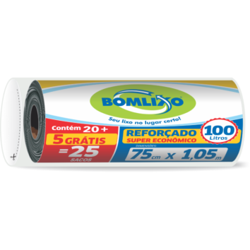 23 Bomlixo Rolo Reforçado S.Econômico Horizontal 100 Litros 2D-09